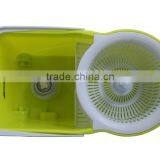 Magic Spin Microfiber Mop + Bucket 2 Heads Rotating 360 Easy Floor Mop Blue thumbnail-4