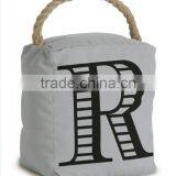 Store More Creative Cube Canvas Stuffed Door Stop With Rope thumbnail-2