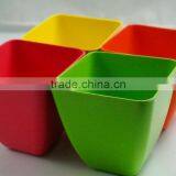 2016 Hot Selling Bio Eco Bamboo Fiber Square Flower Pot thumbnail-1