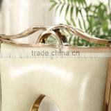 Stainless Steel Leg Leather Dining Chair Modern thumbnail-6