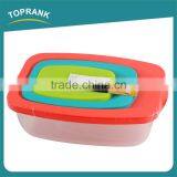 Various Shapes 3pcs Vegetables Fruits Fresh Container Plastic Crisper Box for Food thumbnail-3