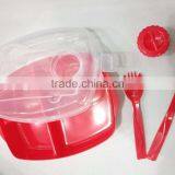 BSCI Factory LFGB FDA Passed 3 Compartment Lunch Box,Plastic Food Container thumbnail-2