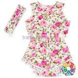Pink Floral Newborn Baby Girls Romper Suit thumbnail-1