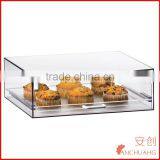 Stackable Square Acrylic Display Case With Front Door Bakery Showcase thumbnail-2