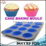 Silicone Baking Cups , 24 Reusable Vibrant Muffin Molds/Cupcake Liners /Mini Chocolate Holders/Truffle Cups, 6 Vibrant Colors thumbnail-4