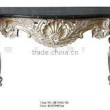 Baroque Style Living Room Furniture Console Desk With Marble Top thumbnail-3