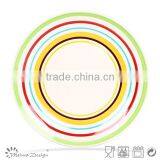 10.5" Stoneware Plate With Hand-painted, Round Shape Ceramic Plate thumbnail-2