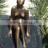 Home Decor Metal Craft Life Size Sexy Nude Woman Bronze Sculpture Fountain thumbnail-5