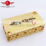High Quality Acrylic Decorative Gold-coated Tissue Box, Tissue Paper Box, Tissue Storage Box thumbnail-1