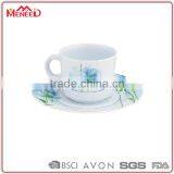 Supermarket Modern Flower Melamine- Ceramic Coffee Cup and Saucer thumbnail-1