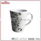 Promotional Logo Unbreakable Drinkware Black Floral Printing Melamine 20oz Plastic Mug thumbnail-1