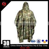 Military Issue Camouflage Durable Waterproof Coated Military Poncho thumbnail-2