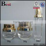 30g Best Sellers Gold Aluminum Top Clear Glass Cosmetic Jar High Quality Skin Care Cosmetic Cream Jar Cosmetic Packaging thumbnail-5