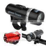 Cheap OEM Strong 5 LED Bicycle Front Head Light Rear Safety Flashlight thumbnail-1