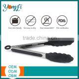 Food Grade Multipurpose Silicone Kitchen Grill Stailess Steel Tongs for BBQ thumbnail-1