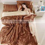 Imitation Silk Satin Luury Bedding Set Silver Satin Set Full King Size Bed Sheet Set Summer Bedclothes Duvet Cover Pillowcases. thumbnail-2