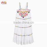 Latest Chirdren Frocks Designs White Embellished Girl Maxi Dress thumbnail-2