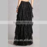 Latest Long Skirt Designs Fashion 2017 Tiered Floral Lace Maxi Skirt HSH6032 thumbnail-4