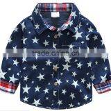 Turkey Cotton One Pocket Long Sleeve Denim Shirt for Boys thumbnail-1