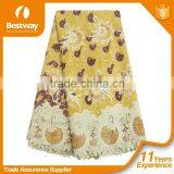 Wax Mix Lace Fabric African Dutch Wax Ankara Wax With Lace For Party BLW012 thumbnail-2