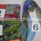 2017 Fashion Europe New Arrival the Latest Digital Printing Paisley Flower Lady Polyester Summer Scarf thumbnail-3
