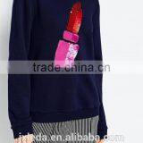 2016 Newest Women Sequin Lipstick Sweatshirt Wholesale Custom thumbnail-4