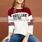 Custom Print Two Clolors Stitching 3/4 Sleeve Baseball t Shirt thumbnail-3