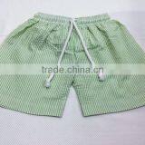 Green Seersucker Shorts Swimsuit for Boys