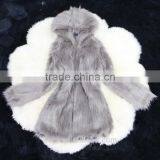 2016 New Fashion Faux Fox Fur Coat Women Winter Medium Long Short Luxury Fake Fur Coats Female Hooded Jacket Overcoat Mink Coat thumbnail-5