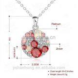 Fashion Zircon Inlaid Pendant Necklace thumbnail-4