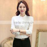 Custom Nice Quality Chantilly Formal Slim Fit Office Blouse for Lady Wholesale thumbnail-6