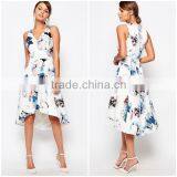 Hot selling new collection comfortable floral print casual dress for women