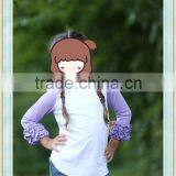 Ruffle Raglan Wholesale Children's Boutique Clothing Wholesale Icing Ruffle Shirt thumbnail-1