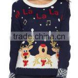 Custom Funny Pictures Festival Young Girls Wearing Knits Sweater for Christmas thumbnail-3