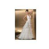 Wedding dress, bridal gown with Royal Satin, Italian Organza (7392)