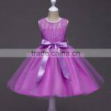 Wholesale Latest Frock Design Lace Flower Wedding Birthday Party Dress for Baby Girl thumbnail-3