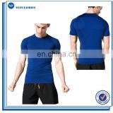 Wholesale Fitness Clothing Gym Wear Men's Slimming Short Sleeve Tops