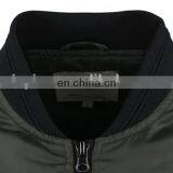 Custom Nylon Plain Green Flight Bomber Jacket With Patches thumbnail-4