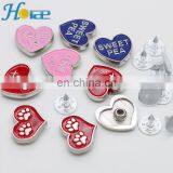 wholesale coloful heart shape metal stud metal heart rivet for pet collar hra004