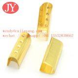 Jiayang Drawcord Gold Color u Shape Aglets Tips Crimp thumbnail-3