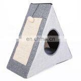 I@home Breathable Triangle Cat Climbing Frame Plush Cat Scratch House Bed thumbnail-7