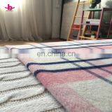 Anti Pilling 100% Cashmere Knitted Wholesale Wool Baby Children Throw Blankets Plaid thumbnail-3