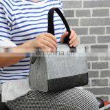 Felt Handbag Custom Your Own Logo Packaging White Brown Kraft Gift Craft Paper Bag With Ribbon Handles Printed Shopping Bags thumbnail-5