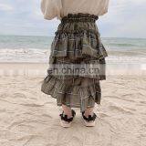 5201 Kids Clothing Popular Summer Baby Girls Casual Dress Soft Green Long Skirt thumbnail-4