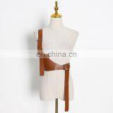 TWOTWINSTYLE Buckle Women's PU Waistcoat Waist Seal Adjustable Asymmetrical For Female Top Decorative Belt thumbnail-2