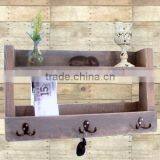 Custom Rustic Wooden Entryway Shelf, Wood Mail Organizer thumbnail-4