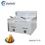 Double Tank LPG Gas Deep Fryer Countertop Mobile Fryer for Food Cart thumbnail-2