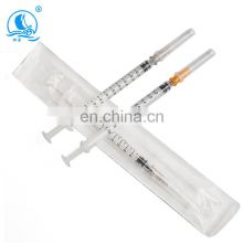 Medical disposable syringe with catheter tip