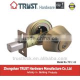 7312AB:TRUST ANSI Grade 3 Double Deadbolt Lock with brass cylinder