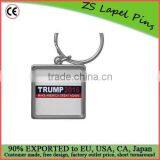 Free Artwork Design Quality Custom TRUMP 2016 'Make America Great Again' Silver-colored Square Keychain thumbnail-1